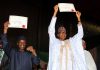 President Buhari, Osinbajo collect certificates of return from INEC